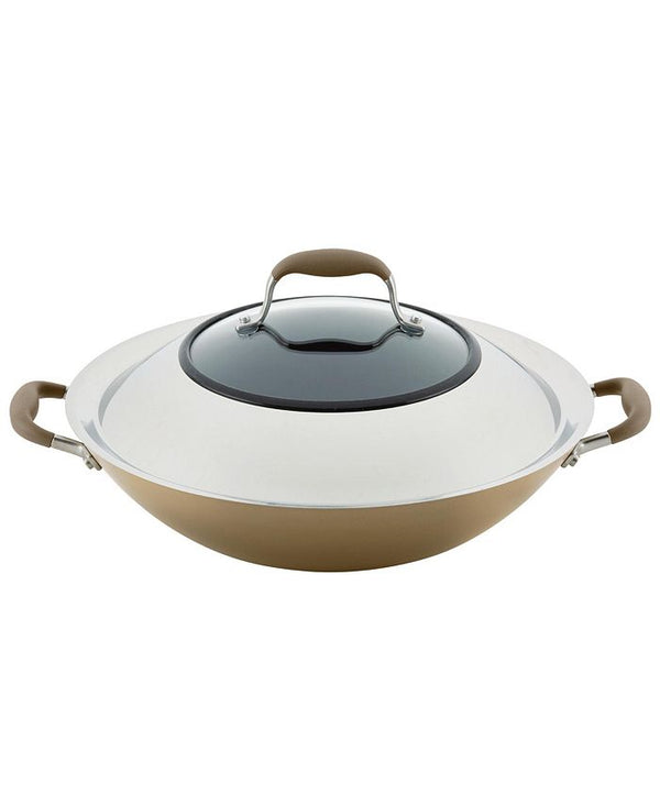 Advanced Home Hard-Anodized Nonstick Wok with Side Handles, 14"