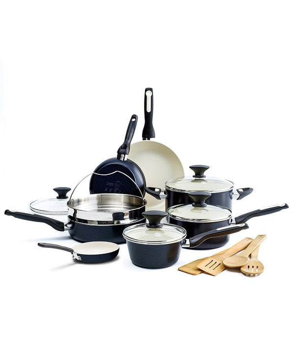 Rio Ceramic Nonstick Cookware Set, 16 Piece