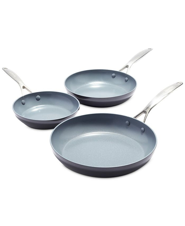 Valencia Pro Healthy Ceramic Nonstick 8", 9.5" & 11" Frypan Set