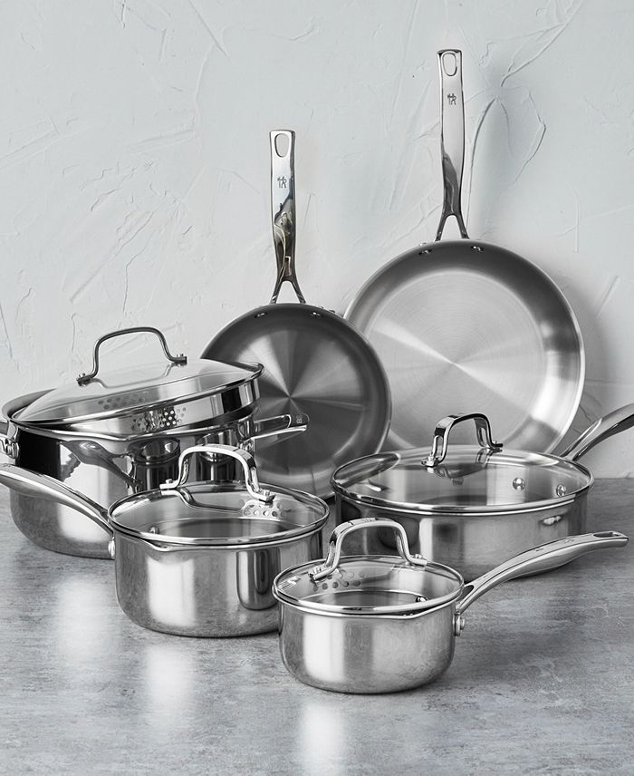 HENCKELS CLAD H3 10 Pc Stainless Steel Cookware Set