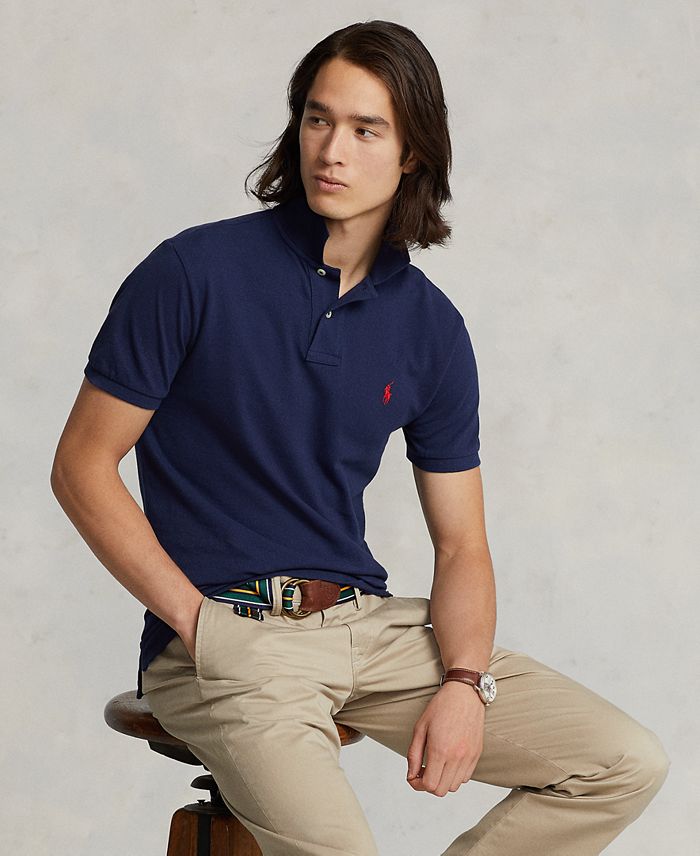 Men's Custom Slim Fit  Mesh Polo