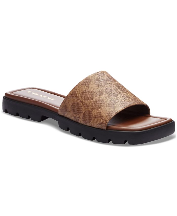 Women's Florence "C" Lug-Sole Slip-On Slide Flat Sandals