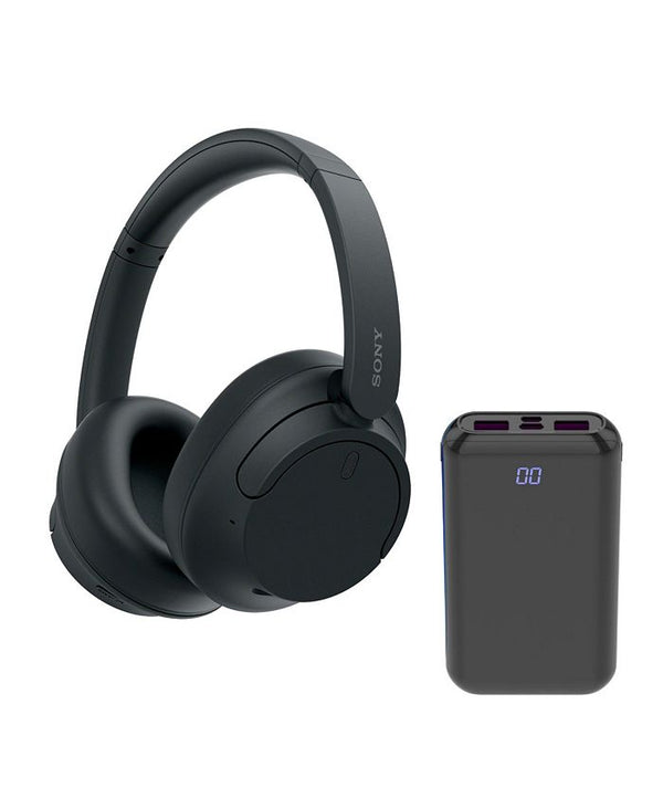 WHCH720N Wireless Over the Ear Noise Canceling Headphones (Black) Bundle