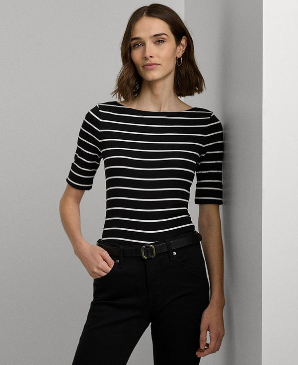 Striped Boatneck Top