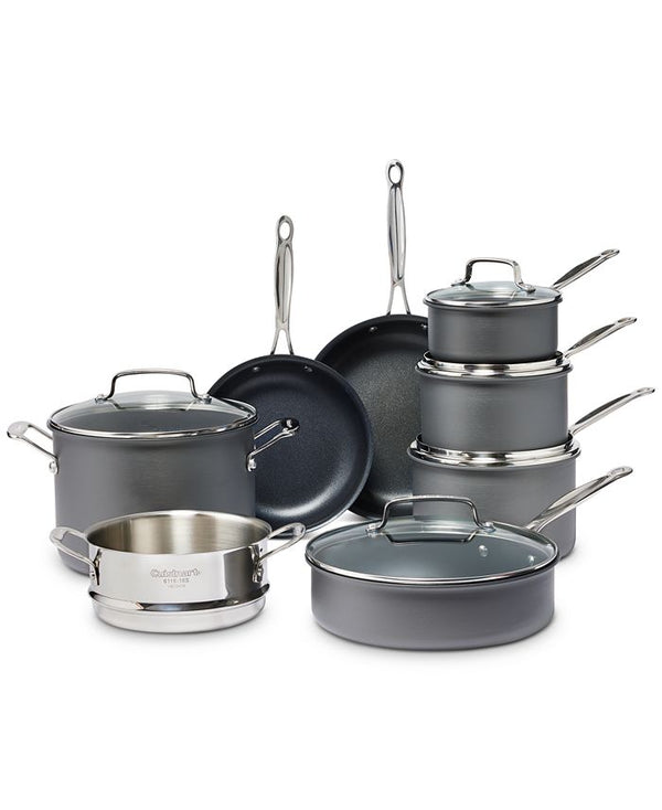 Chef's Classic Nonstick Hard Anodized Cookware 13 Piece Cookware Set