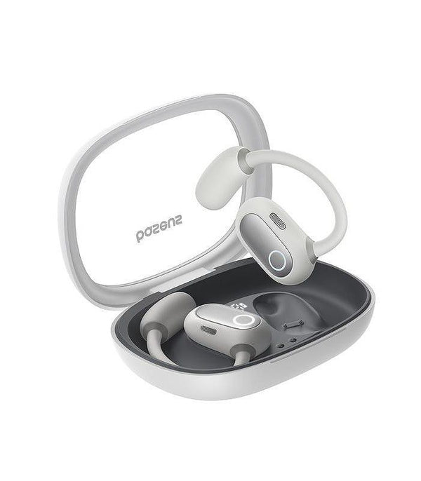 True Wireless Earbuds Bluetooth 5.3 Open Ear Headphones Sport Earphones,Eli Fit White