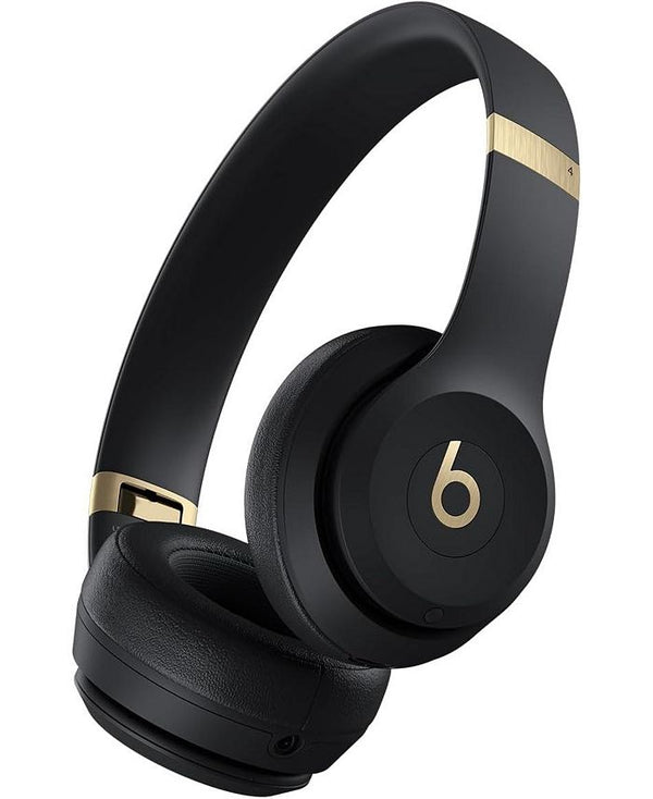 Solo 4 - Wireless Bluetooth On-Ear Headphones, Apple & Android Compatible, Up to 50 Hours of Battery Life - Black & Gold