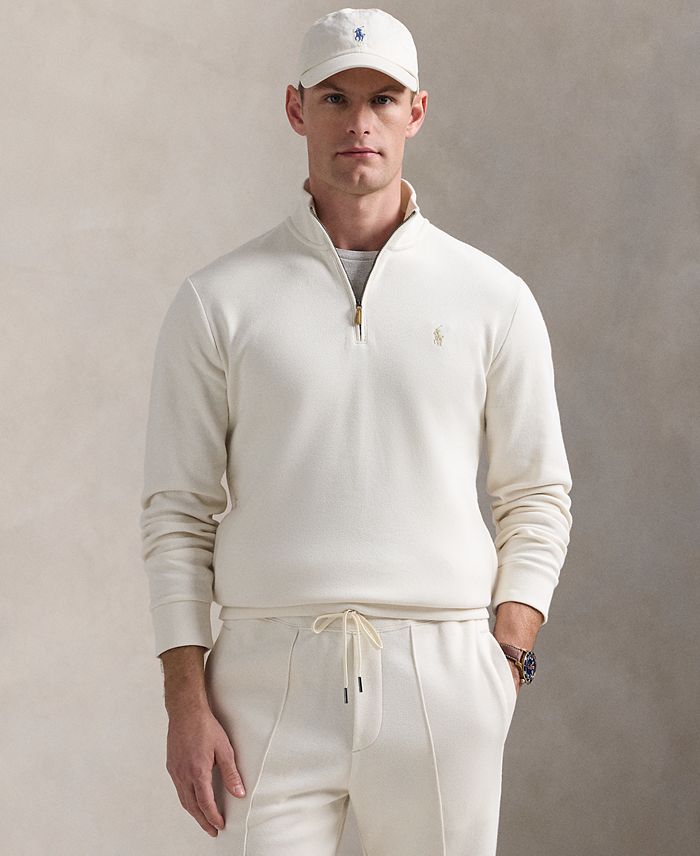 Men's Double-Knit Mesh Quarter-Zip Pullover