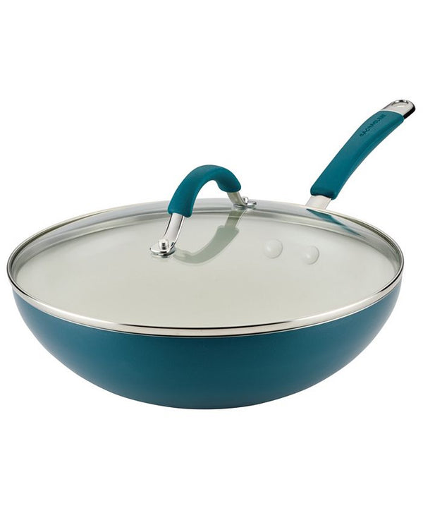 Cucina Ceramic Nonstick 11" Stir Fry Pan with Lid