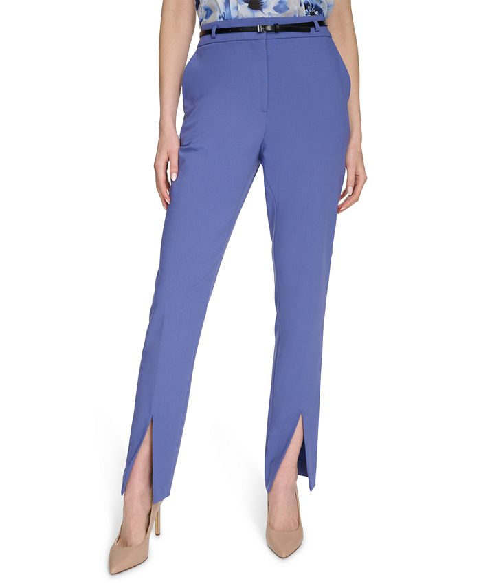 Women's Front-Slit Slim-Leg Pants
