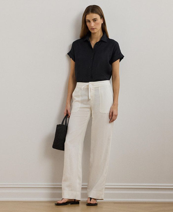 Wide-Leg 100% Linen Pants, Regular & Petite