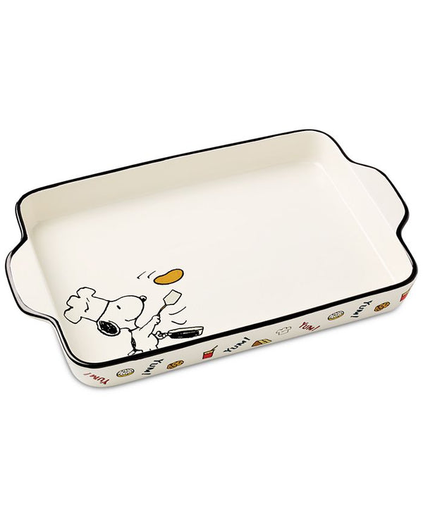 Chef Snoopy Rectangular Porcelain Baker