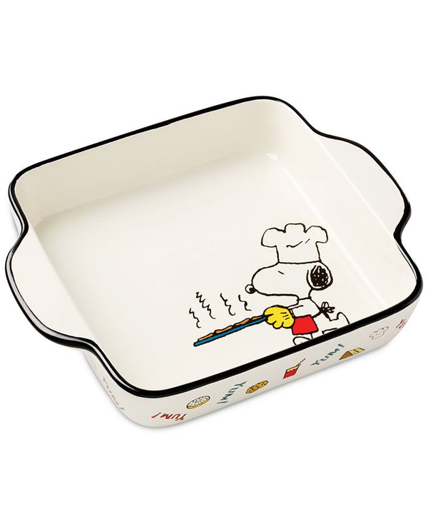 Chef Snoopy Square Stoneware Baker
