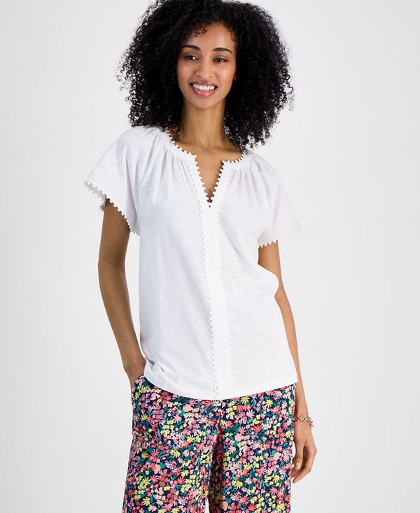 Women's Bubble-Trim Top