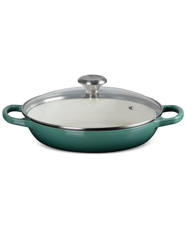 Enameled Cast Iron Signature Round 2.25-Qt. Braiser with Glass Lid