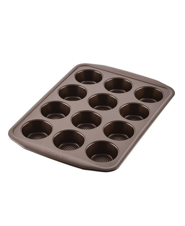 Symmetry Nonstick Chocolate Brown 12-Cup Muffin Pan
