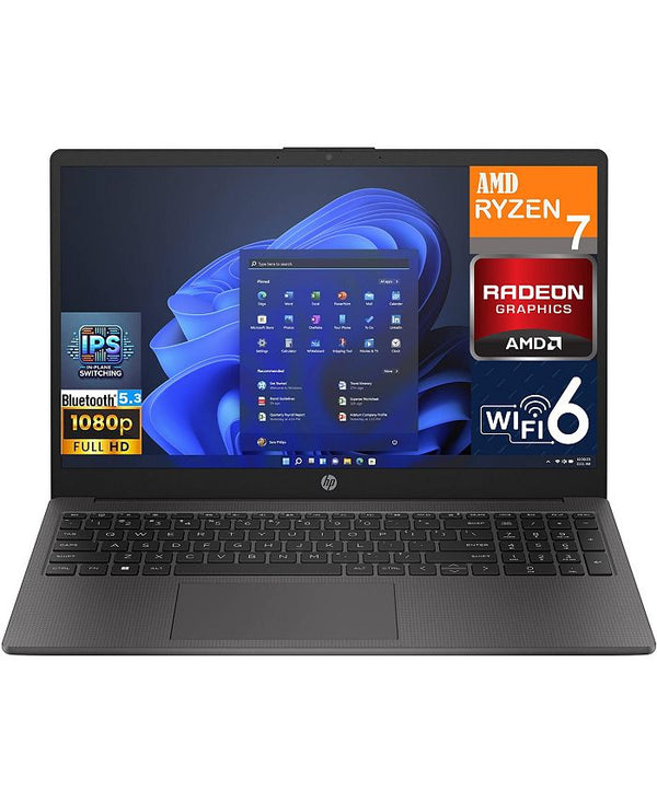 NEW! 255 G10 A1WC3UA#ABA Dark Ash Silver Laptop, Ryzen 7 7730U, 16GB, 512GB PCIe SSD, 15.6" IPS FHD (1920x1080), AMD Radeon, Windows 11 Pro