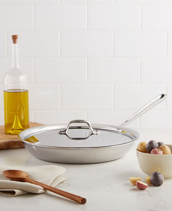 Stainless Steel 12" Covered Fry Pan