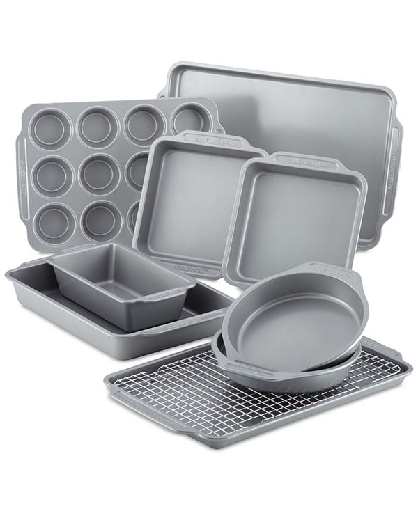 Nonstick 10-Piece Bakeware Set with Cooling Rack