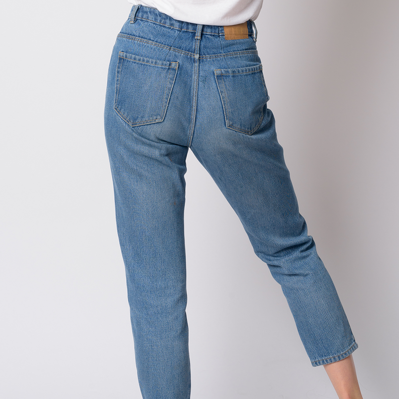 Blue Comfort Stretch 70s Straight Jeans