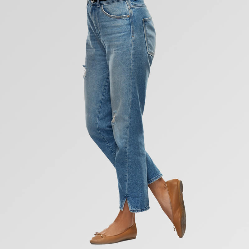 Blue 'Le High Straight' Jeans